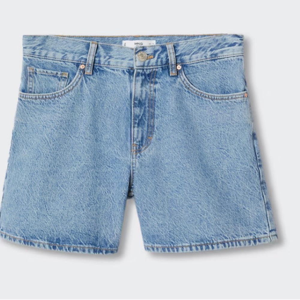 - Mango - Straight denim shorts